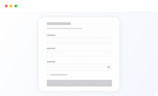 Account creation screen