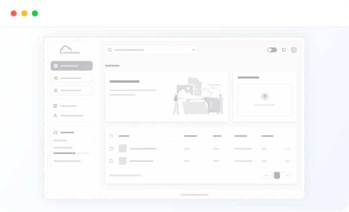 File upload screen
